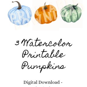 Watercolor Pumpkin Trio