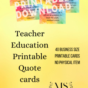 Printable Teacher Quote Cards