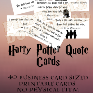Printable Harry Potter Quote Cards