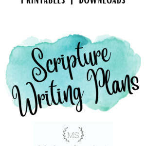 Scripture Writing Plans